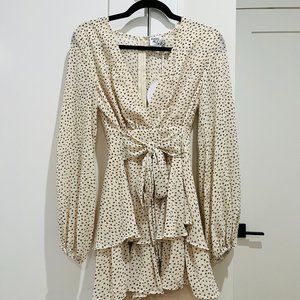 NWT Princess Polly String of Love Romper Beige - Size 6